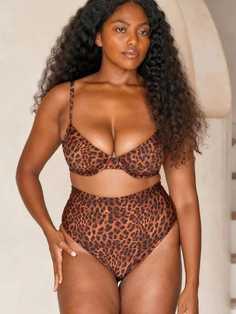 Monday Swimwear Maui Top & Sorrento Bottom 2 Piece Bikini Set Dark Jaguar Print
